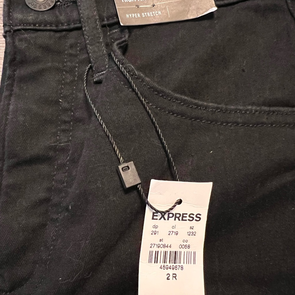 Express Hyper Stretch Black Denim - image 2